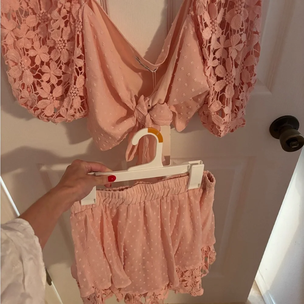 Pink Lace Two-Piece Set - Picture 5 of 9